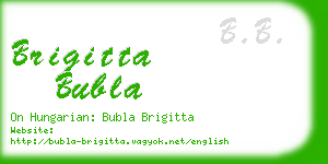 brigitta bubla business card